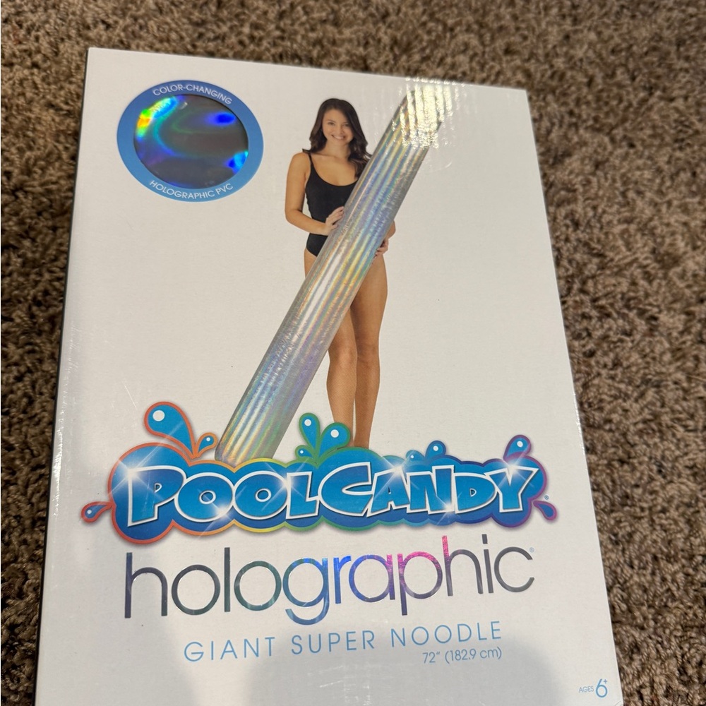 Poolcandy holographic giant super noodle-  new in box